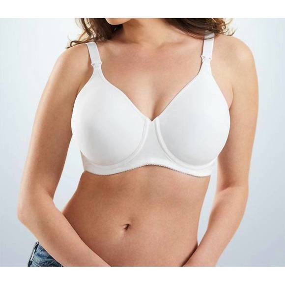 NEW LEADING LADY molded stretch pad nursing bra in white - Picture 1 of 3